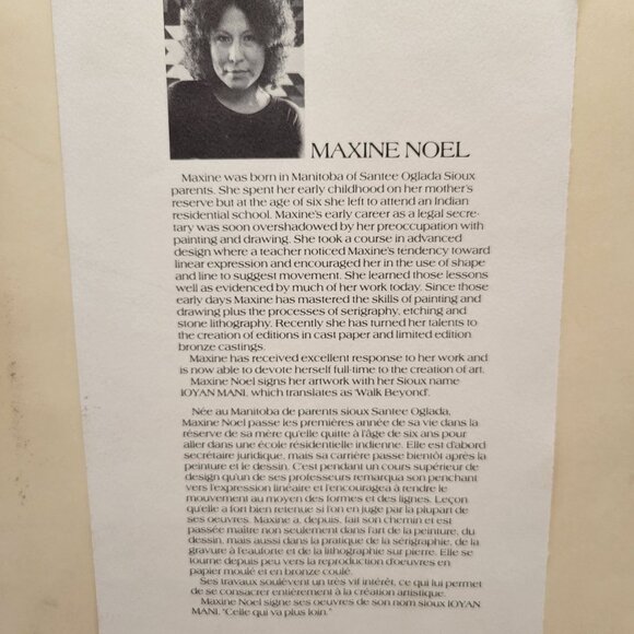 Tomorrows Child Print by Maxine Noel Indigenous Sioux Artist 14 x 11 Matted - Picture 5 of 6